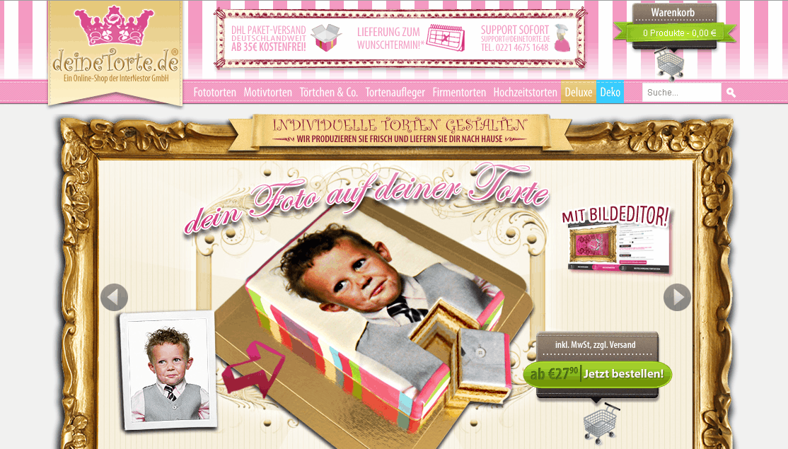 deineTorte.de Screenshot