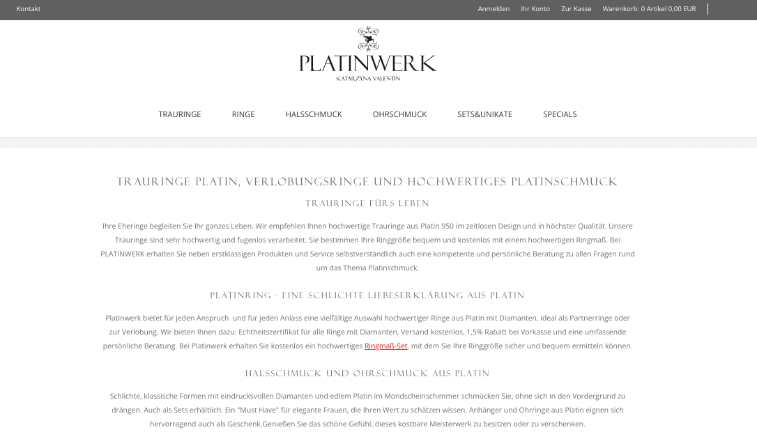 Platinwerk.de Screenshot