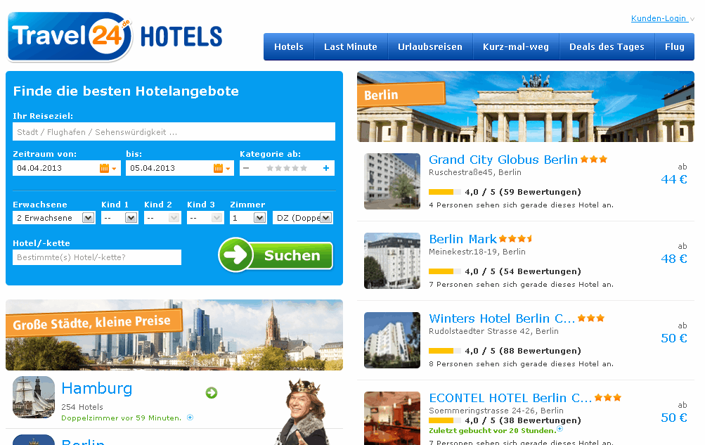 Travel24-Hotels Screenshot