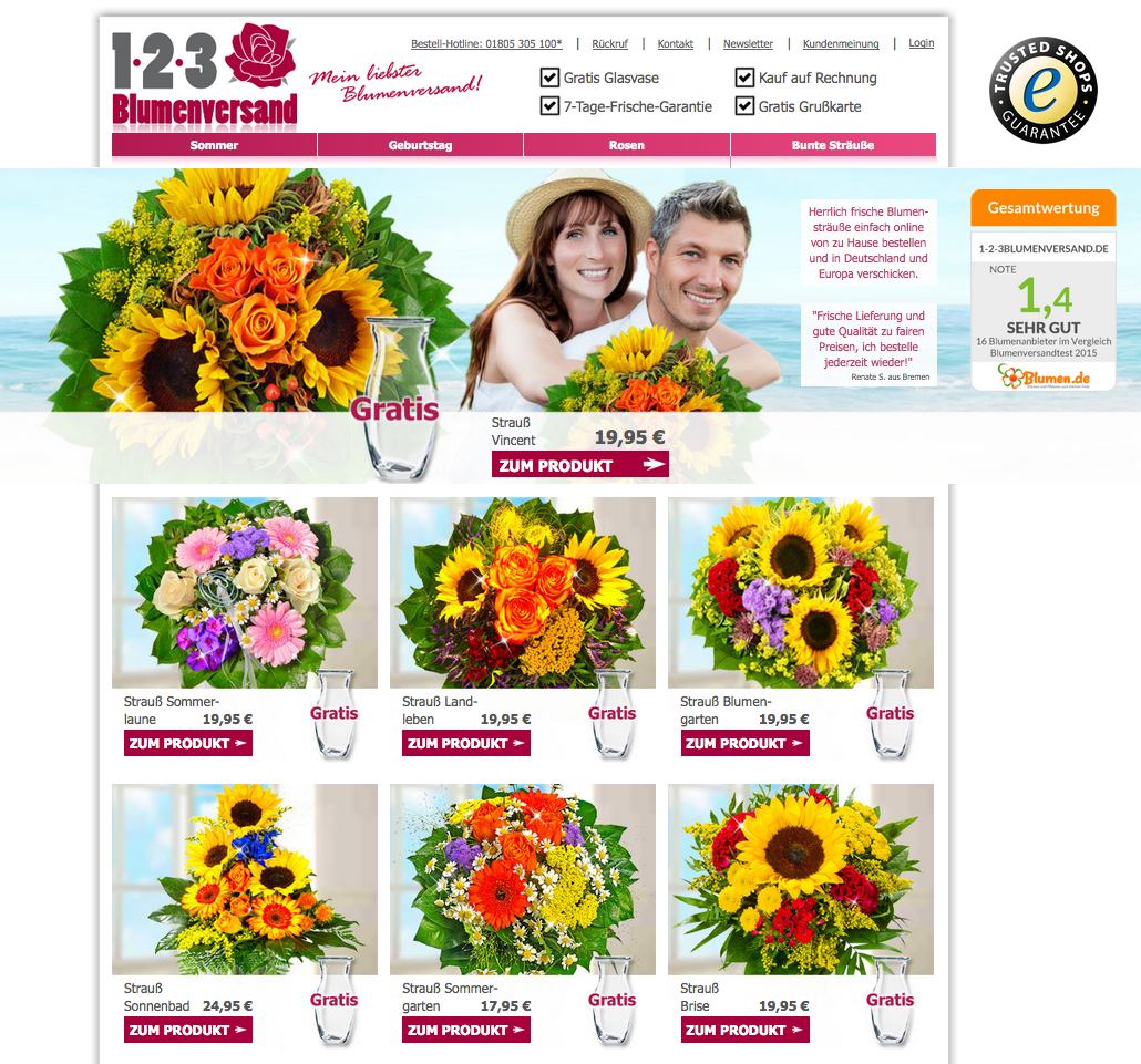 123Blumenversand Screenshot