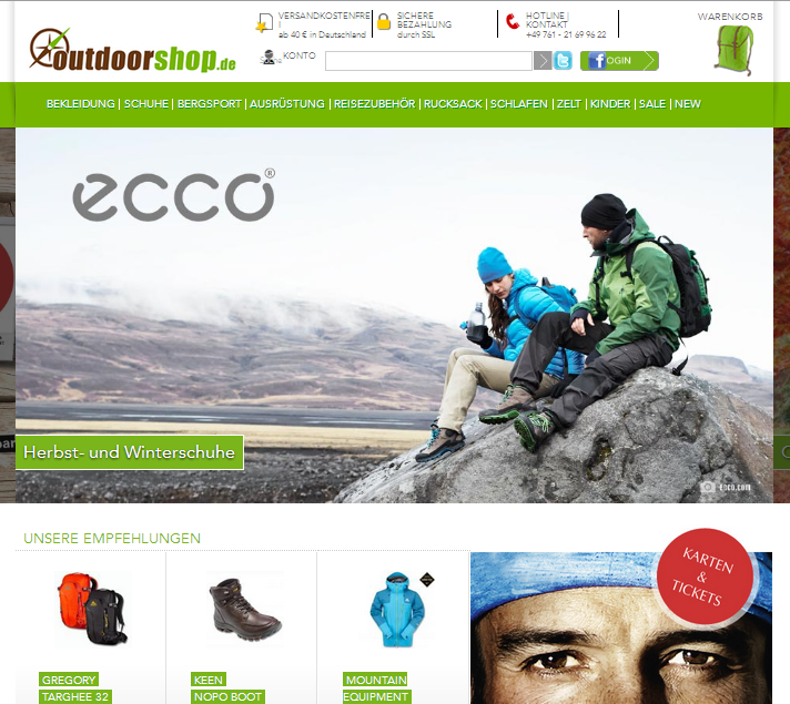 outdoorshop.de Screenshot