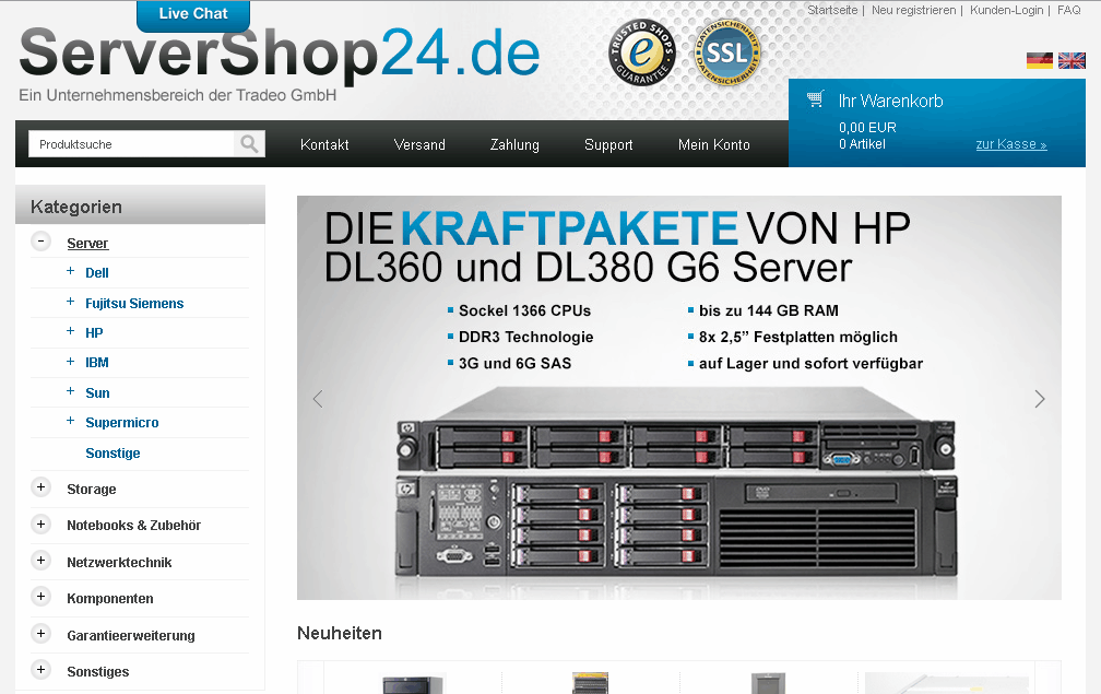 ServerShop24 Screenshot