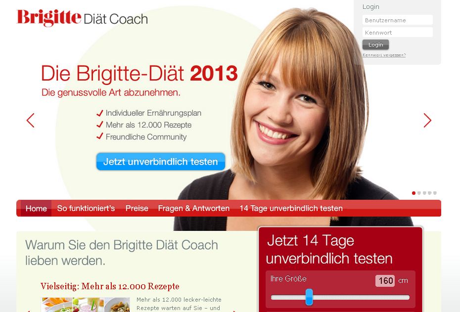 Brigitte Diät Coach Screenshot