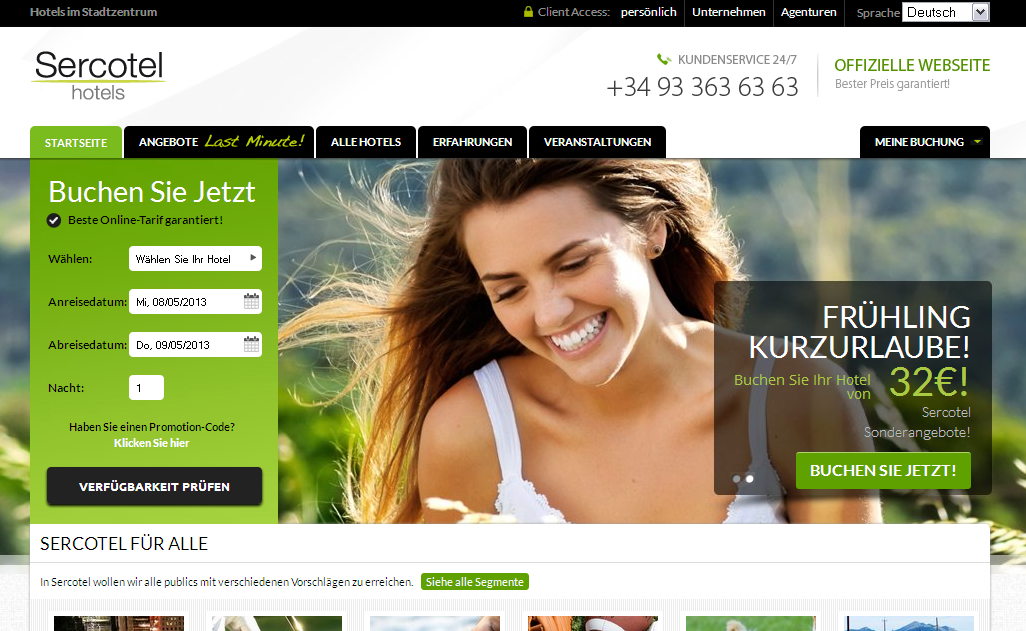 Sercotel Hotels Screenshot