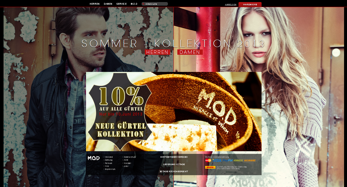 mod-onlineshop.de Screenshot