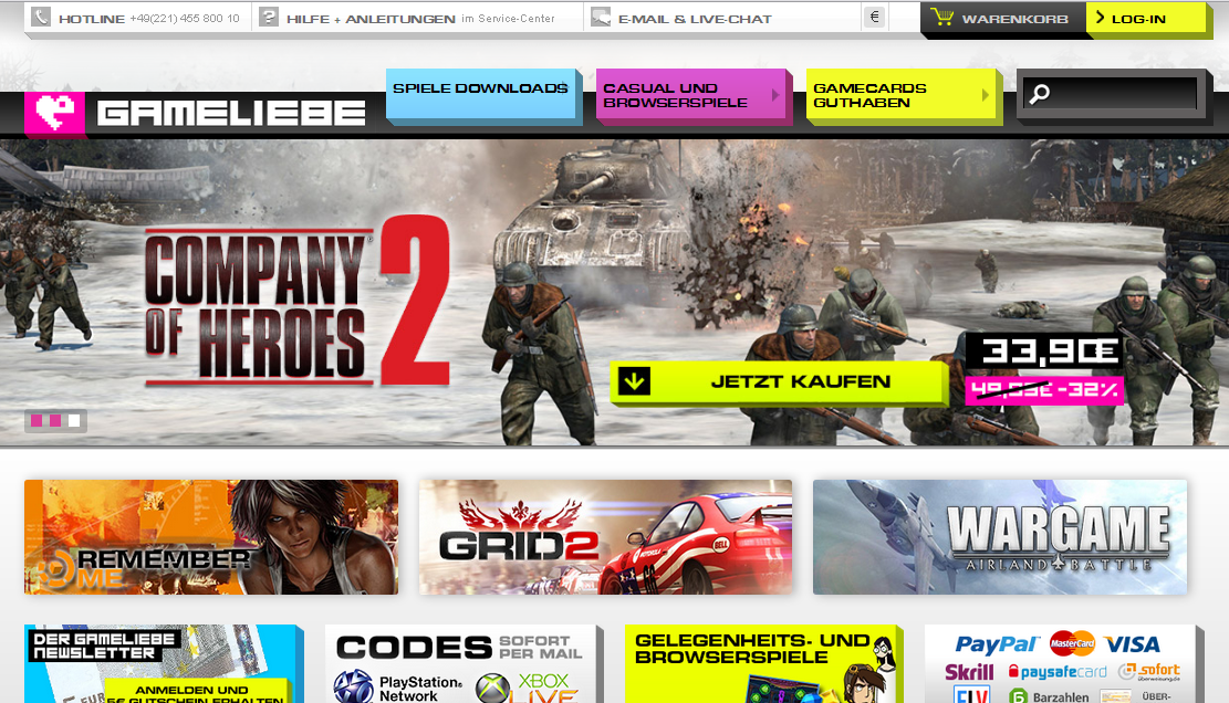 Gameliebe.com Screenshot