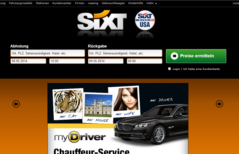 SIXT Screenshot