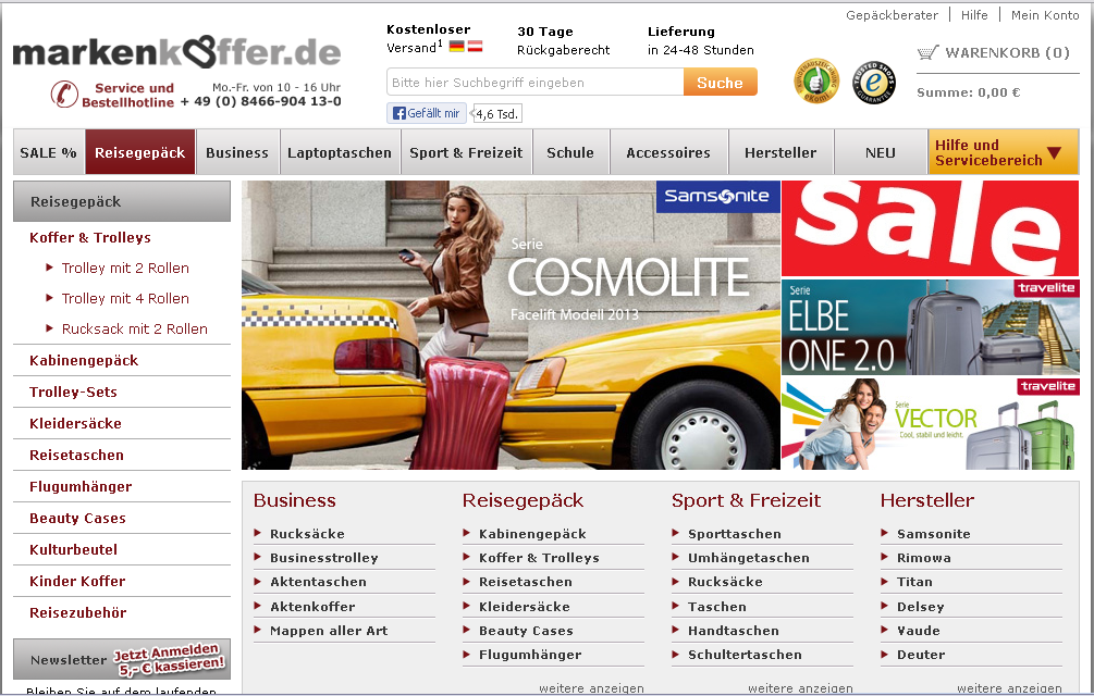 markenkoffer.de Screenshot