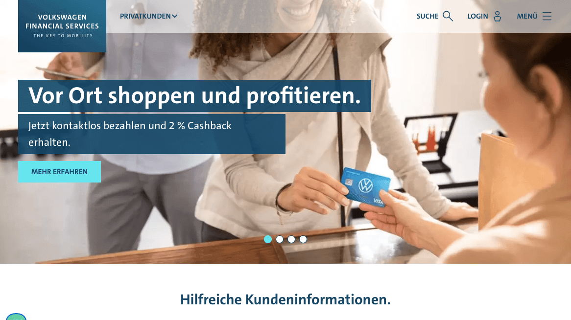 VW Bank Screenshot
