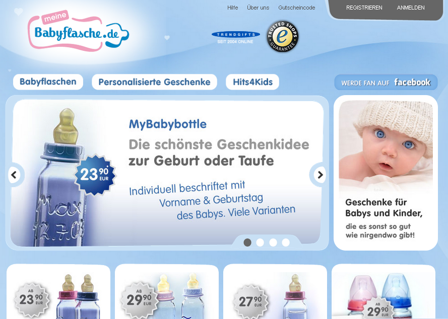 MeineBabyflasche.de Screenshot