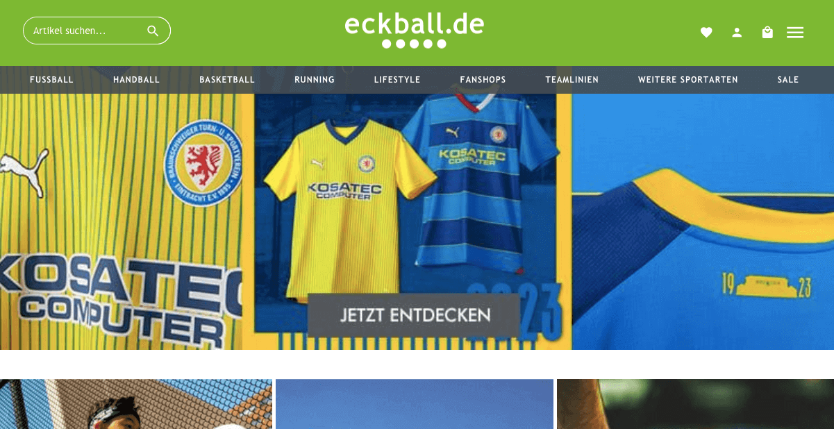 Eckball.de Screenshot