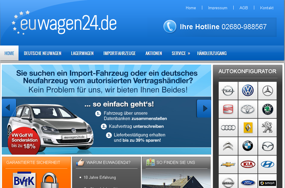 Euwagen24.de Screenshot
