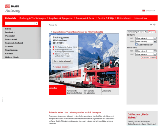 DB Autozug Screenshot