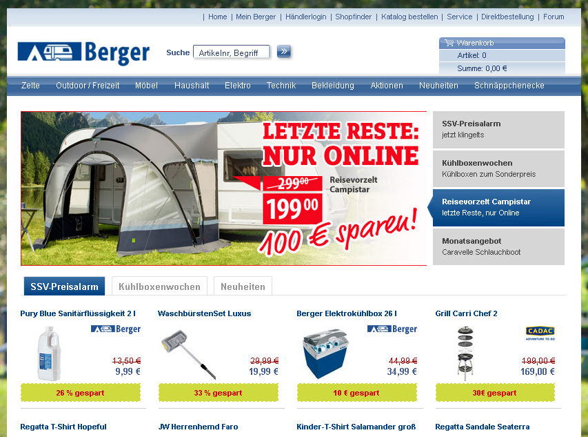 fritz-berger.de Screenshot