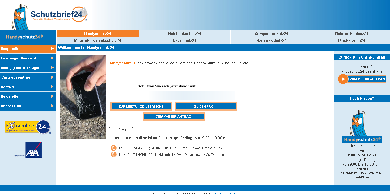 handyschutz24.de Screenshot