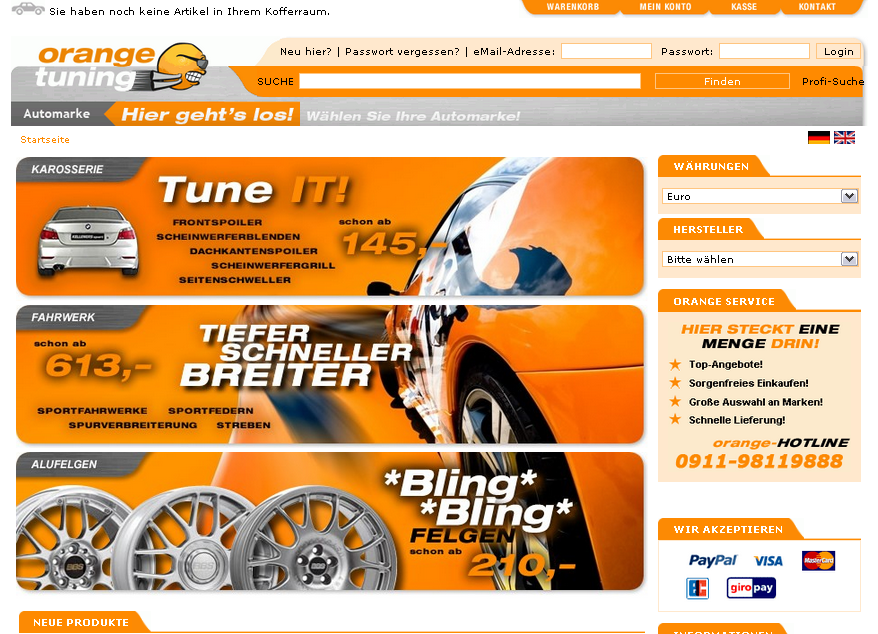 Orange Tuning Screenshot