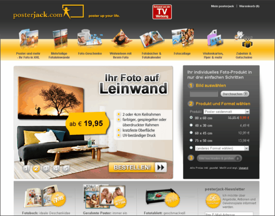 Posterjack.com Screenshot