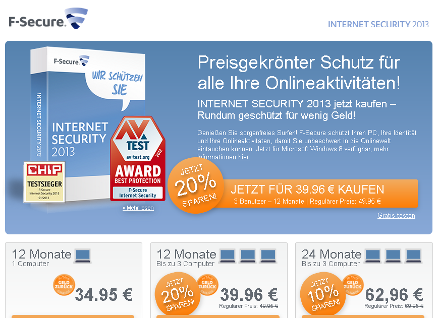 F-Secure Screenshot