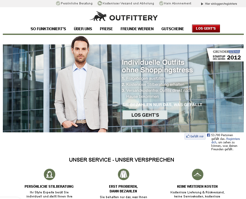 Outfittery Screenshot