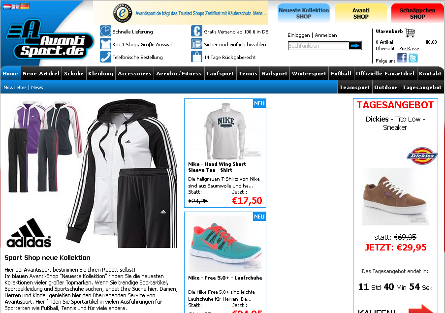 Avantisport Screenshot