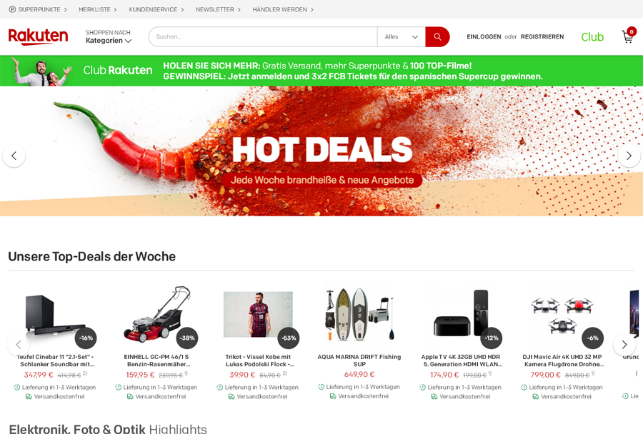 Rakuten Screenshot