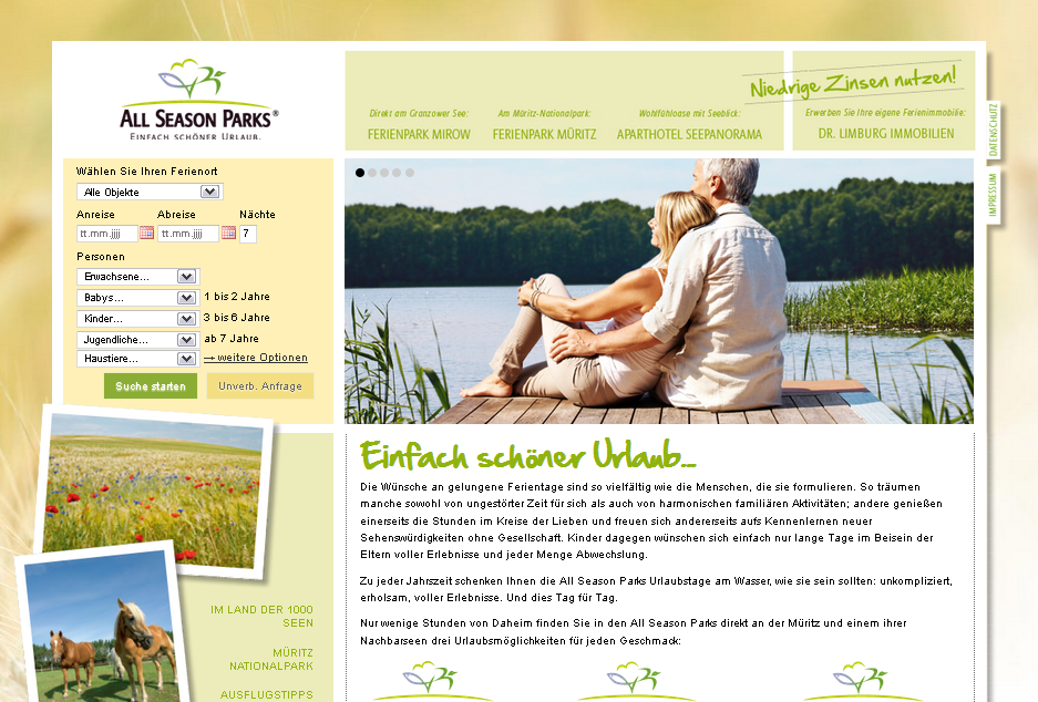 allseasonparks.de Screenshot