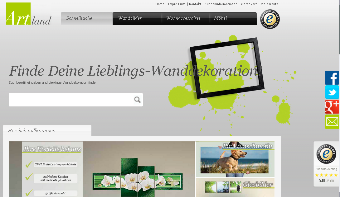 Artgalerie-Bildershop Screenshot