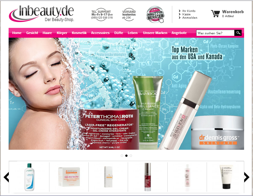 Inbeauty.de Screenshot