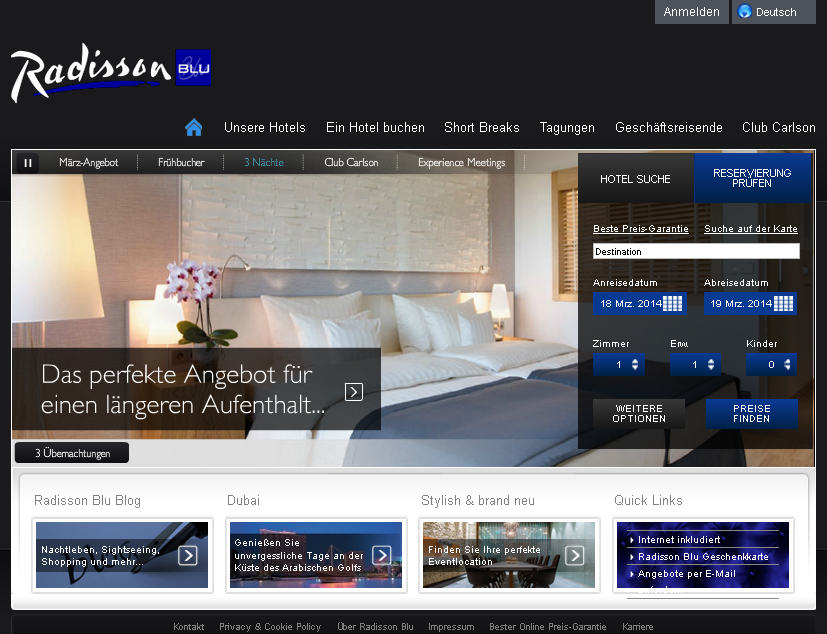 Radisson Blu Screenshot
