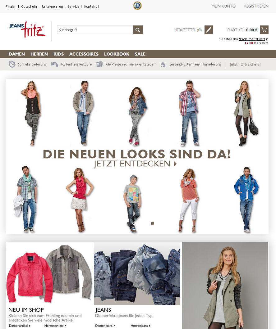 JEANS fritz Screenshot