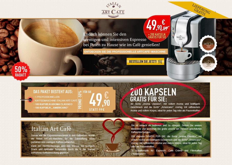 Italian ArtCafe Screenshot
