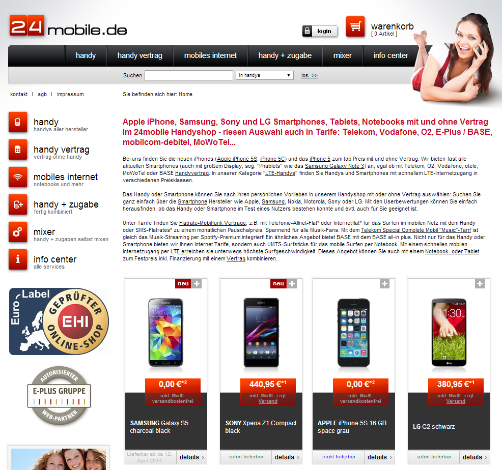 24mobile.de Screenshot