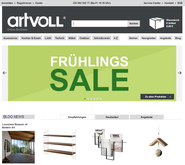 artvoll.de Screenshot