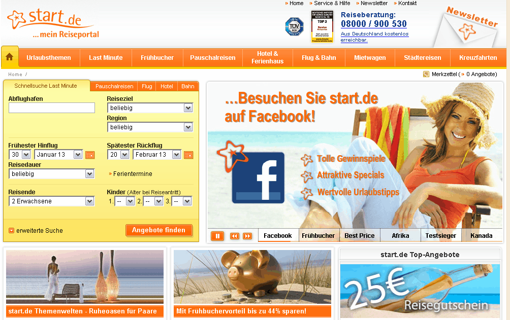 Start.de Screenshot