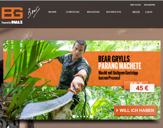 Bear Grylls Store Screenshot