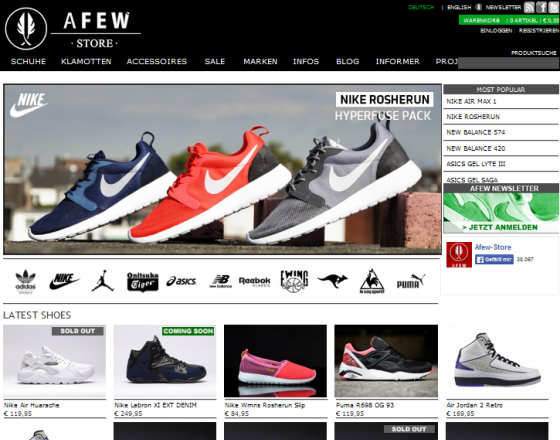Afew Store Screenshot