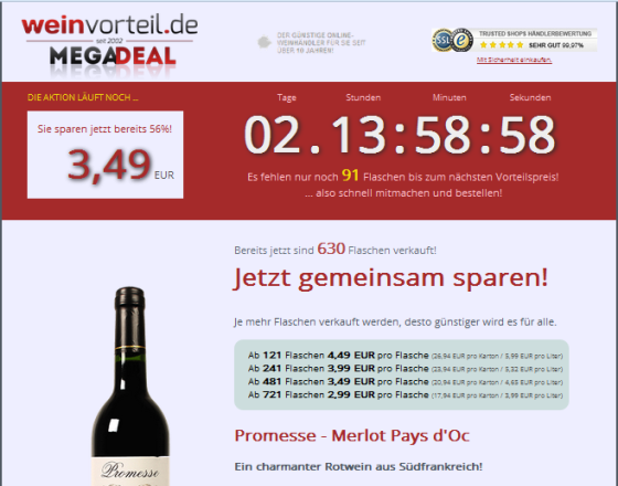 Weinvorteil Megadeal Screenshot