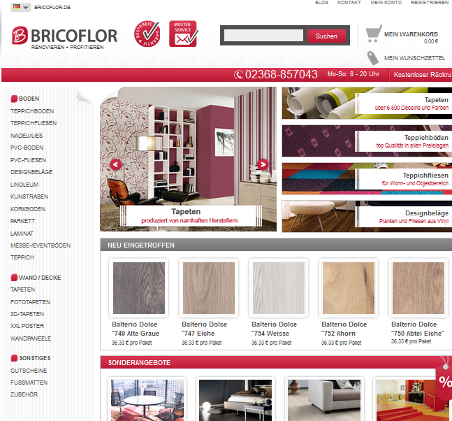 Bricoflor.de Screenshot