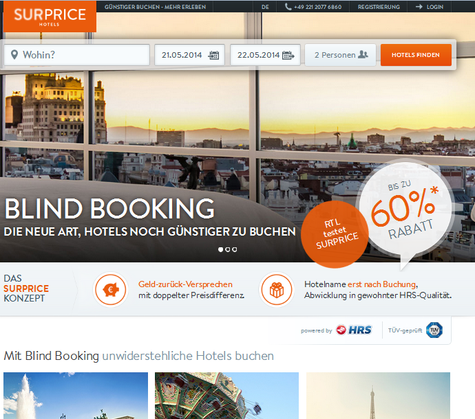 SURPRICE Hotels Screenshot