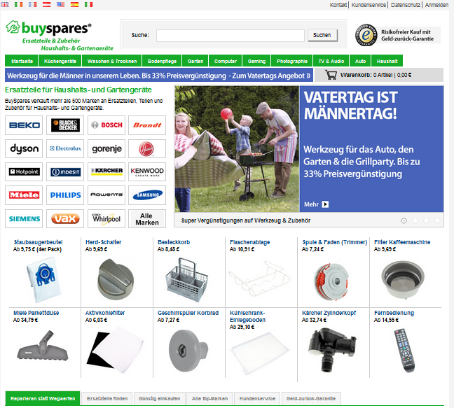 BuySpares Screenshot