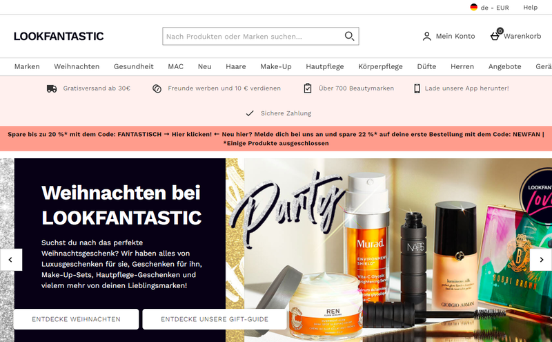 lookfantastic Screenshot