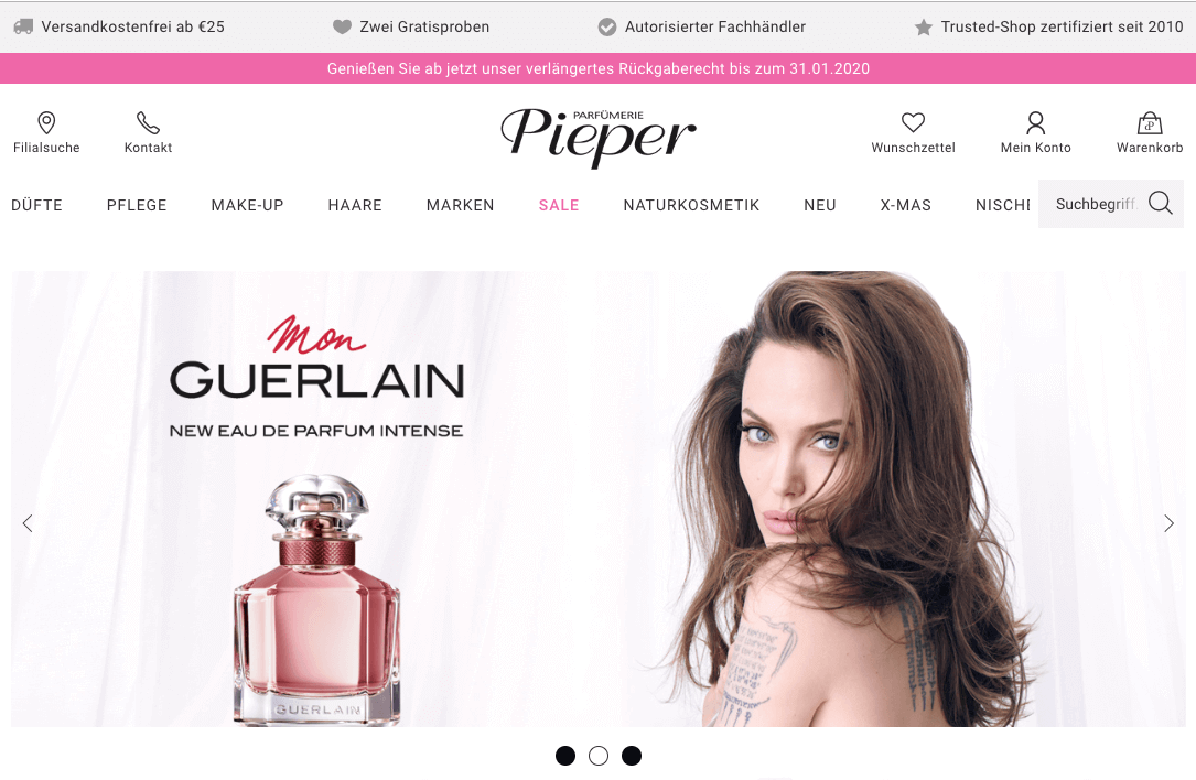 Parfümerie Pieper Screenshot