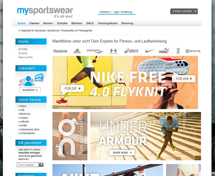 Mysportswear Screenshot