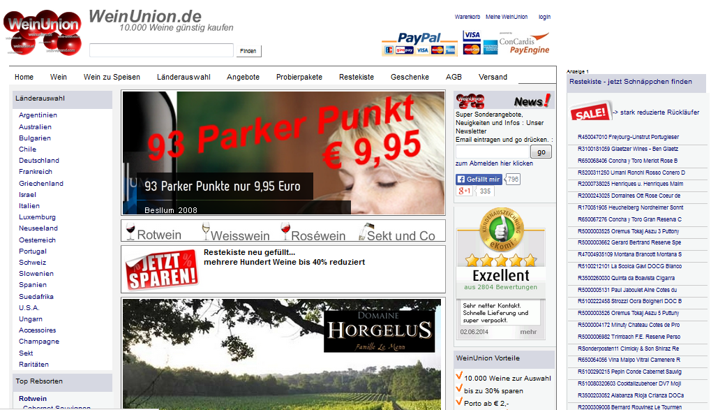 WeinUnion Screenshot
