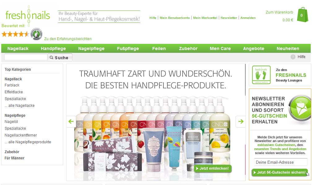 Freshnails.de Screenshot