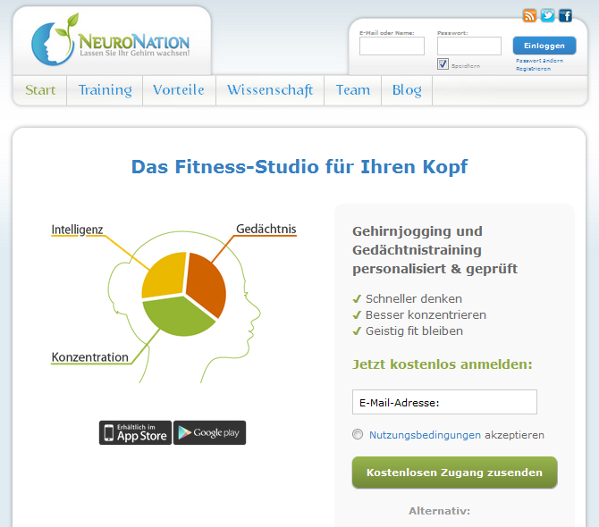 neuronation.de Screenshot