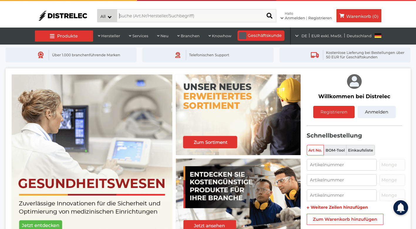 Distrelec Screenshot