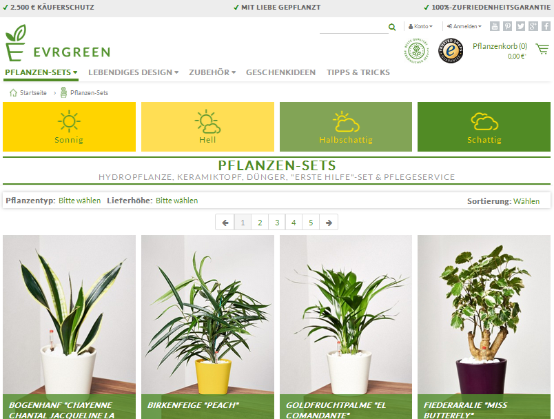 EVRGREEN.de Screenshot