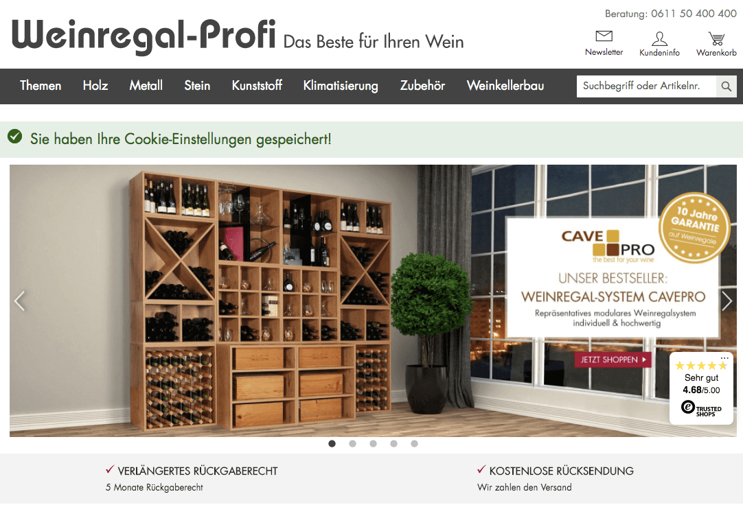 Weinregal-Profi Screenshot