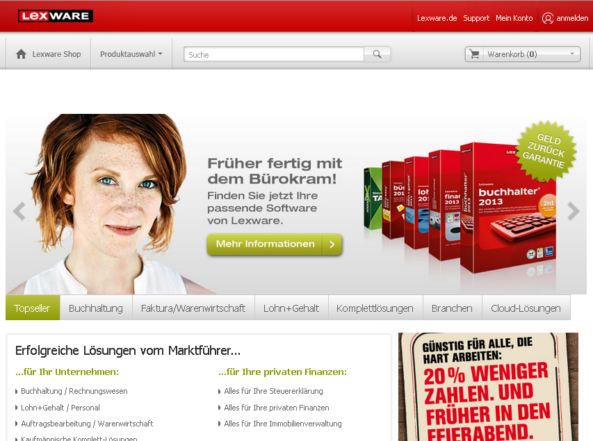 Lexware Screenshot